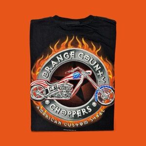 Vintage Orange County Choppers Biker T-Shirt Black Mens Large 2003